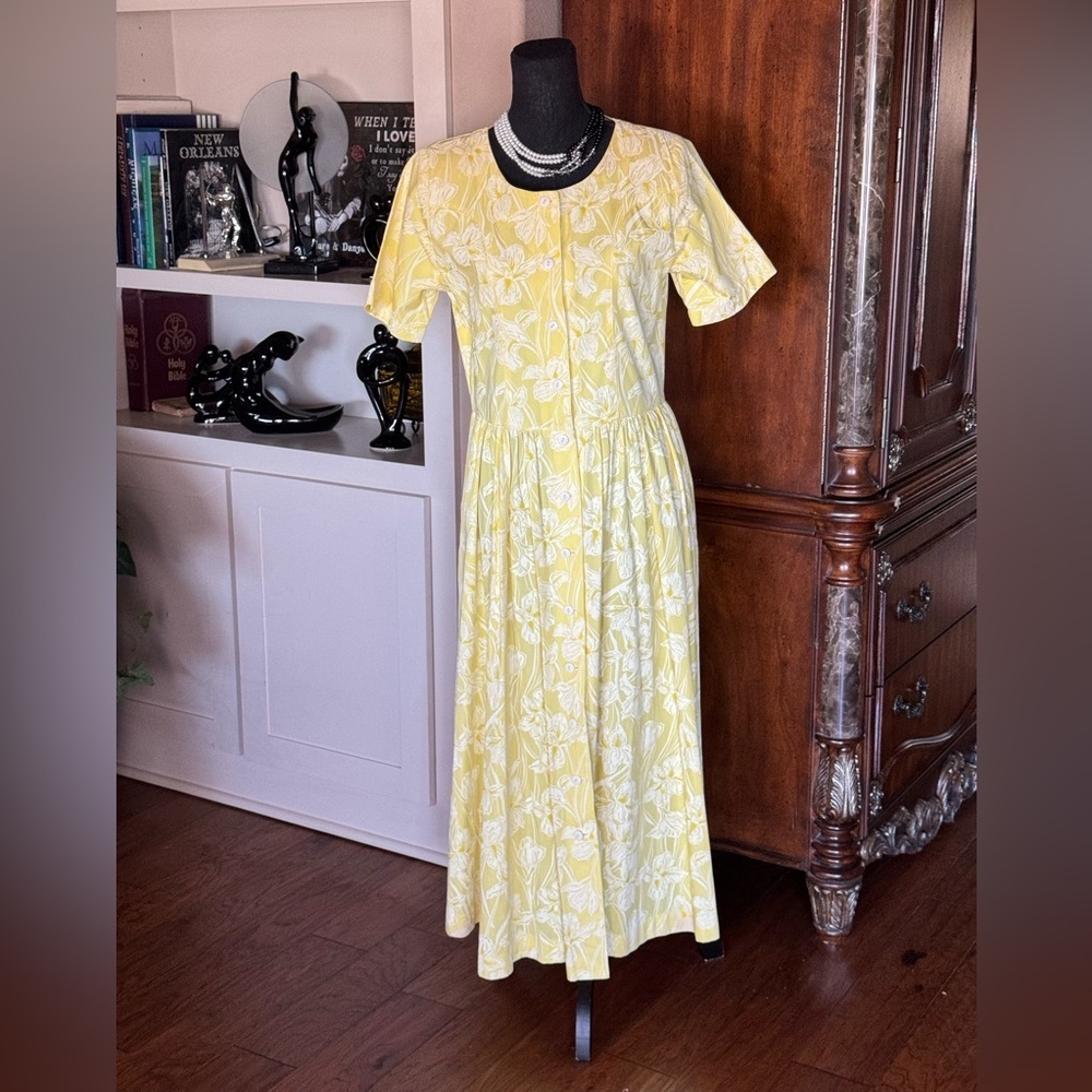 Vintage Lilly Pulitzer White Label Yellow Maxi Dress
